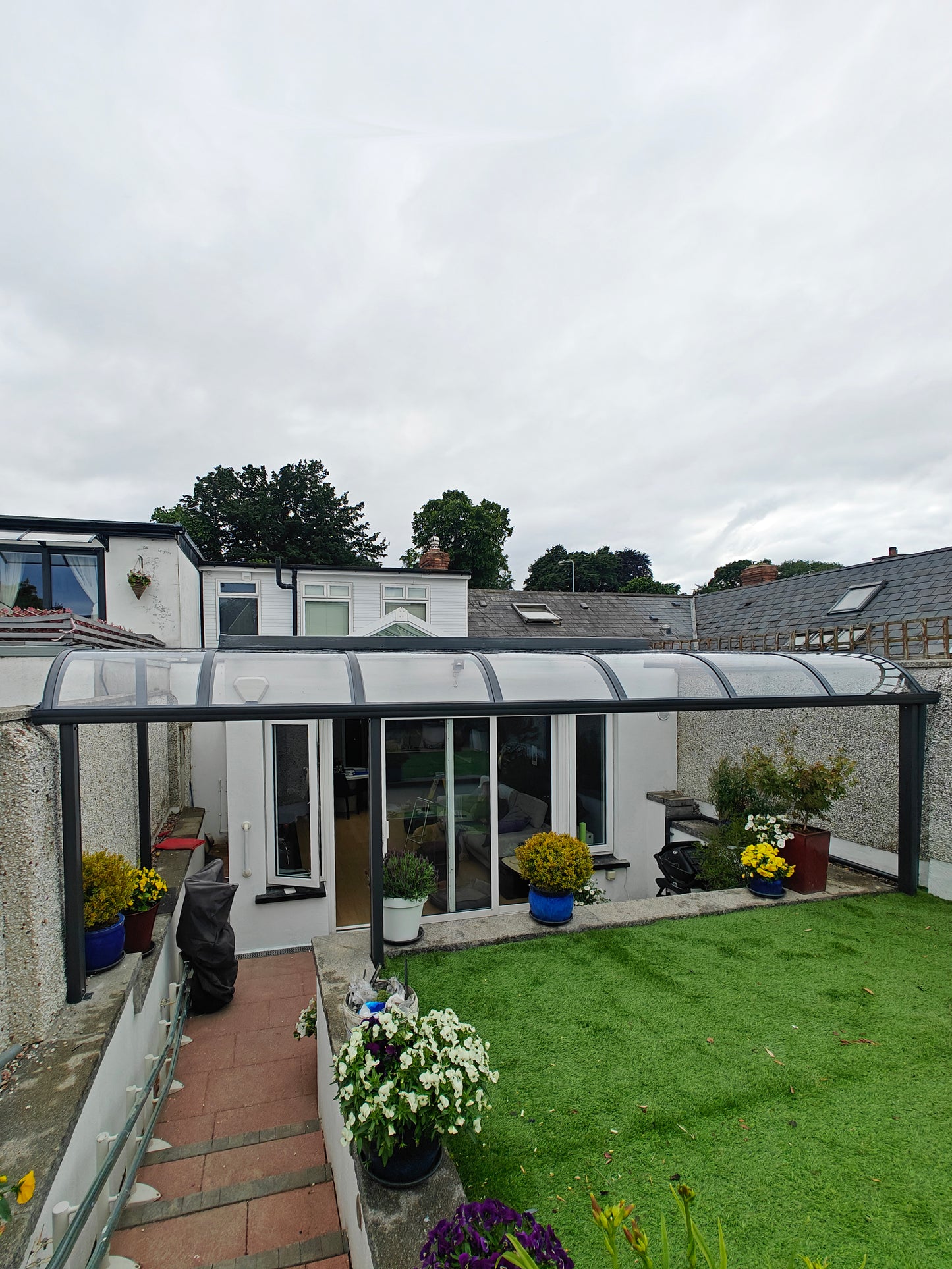 Custom made aluminium canopy installed in Castleknock, Dublin 15