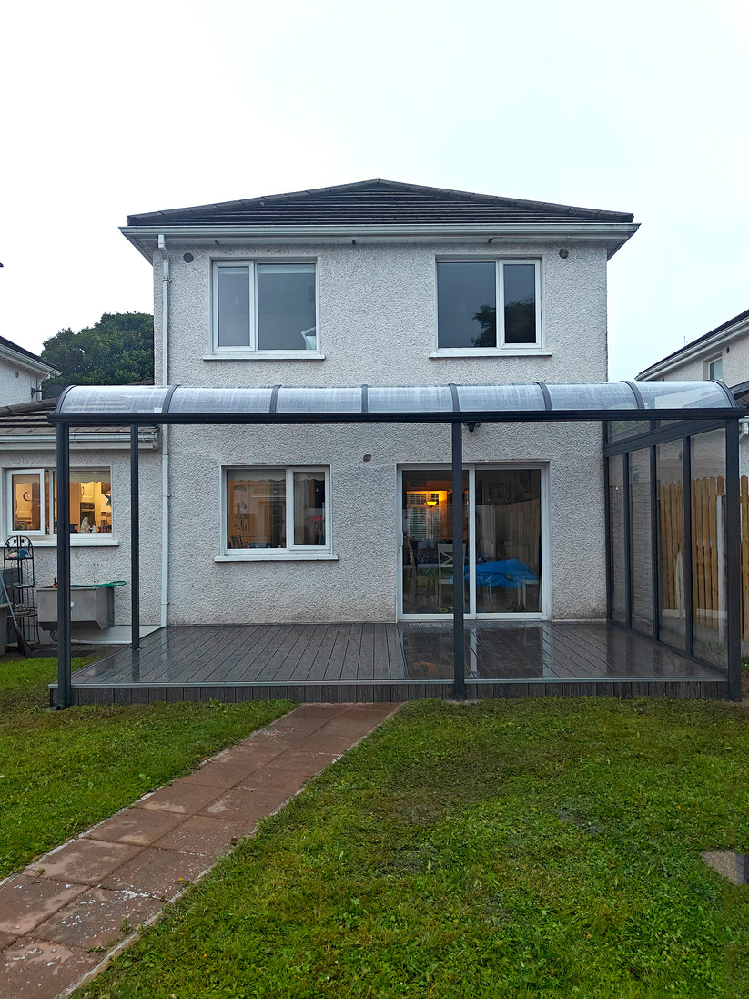 Installed aluminium canopy in Clonmellon, County Westmeath