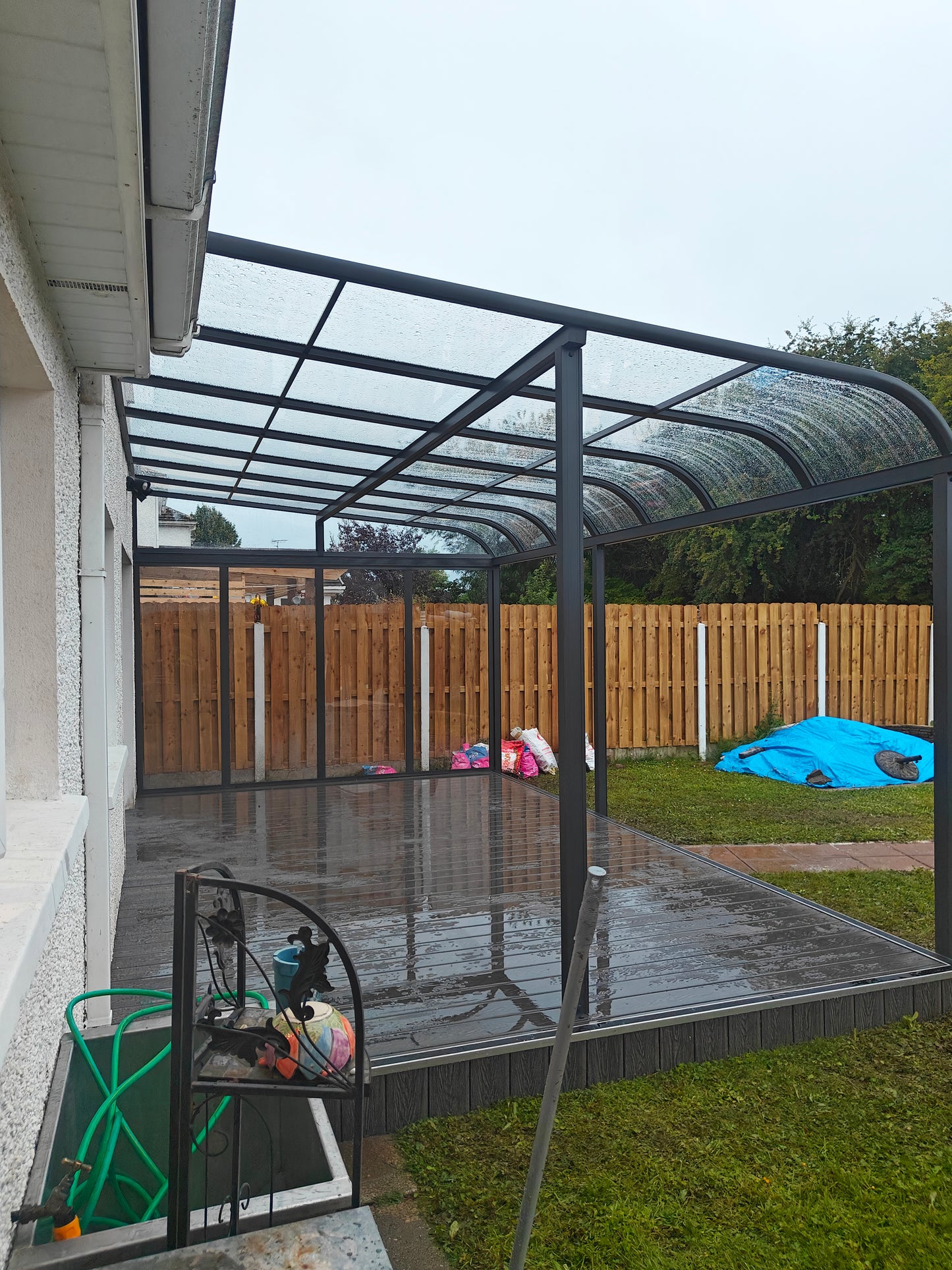 Installed aluminium canopy in Clonmellon, County Westmeath