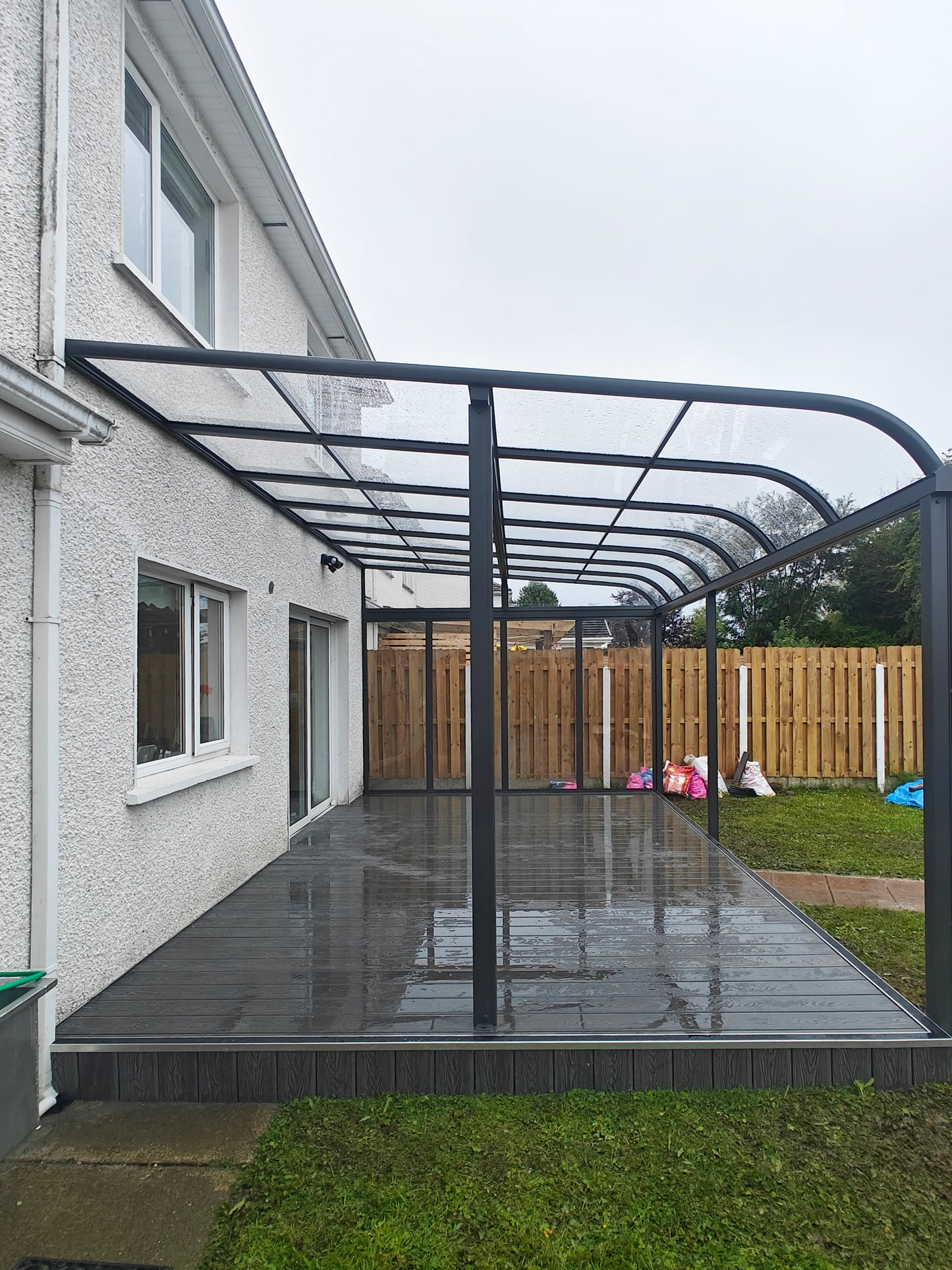 Installed aluminium canopy in Clonmellon, County Westmeath