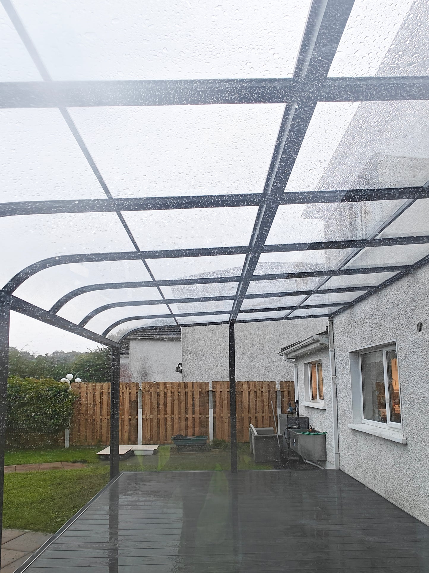 Installed aluminium canopy in Clonmellon, County Westmeath