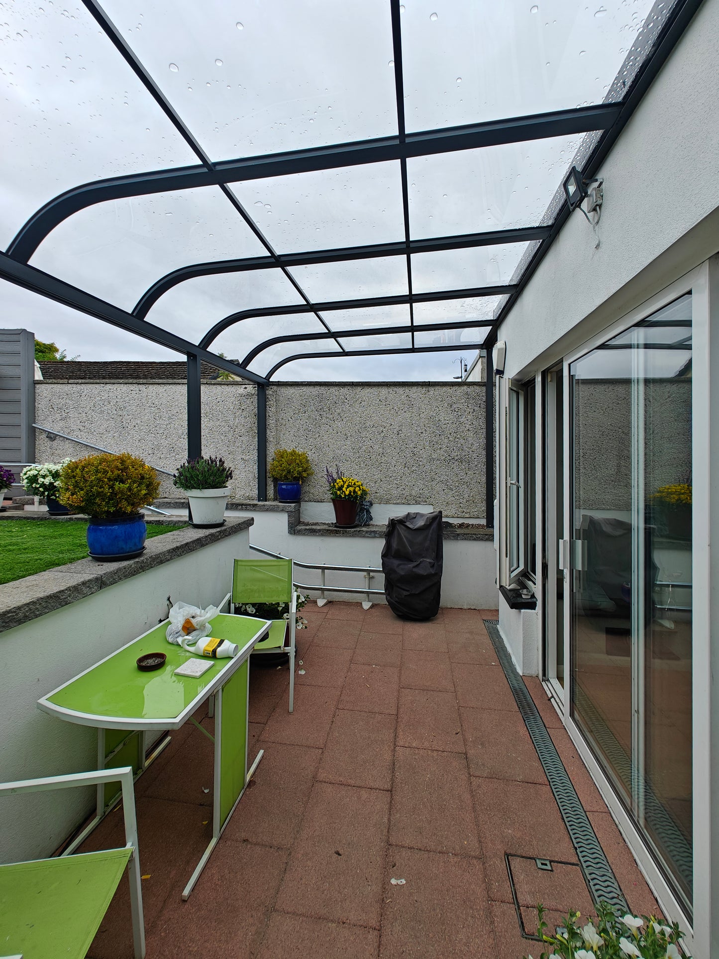 Custom made aluminium canopy installed in Castleknock, Dublin 15