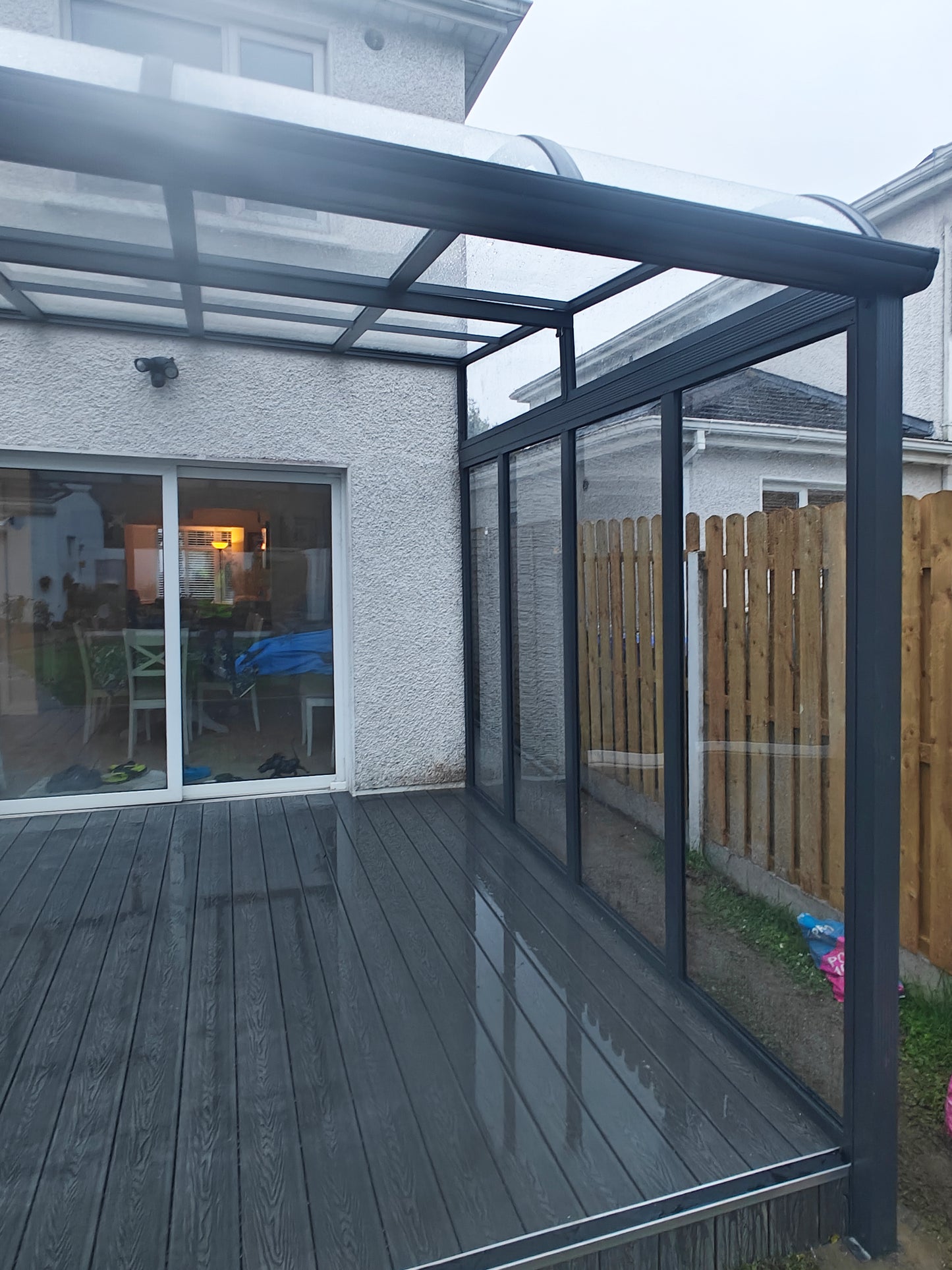 Installed aluminium canopy in Clonmellon, County Westmeath