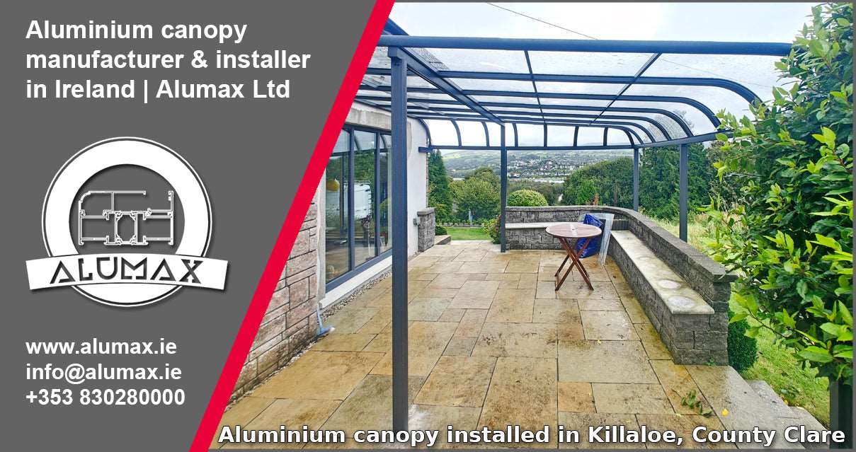 aluminium canopy manufacturer and installer in Ireland