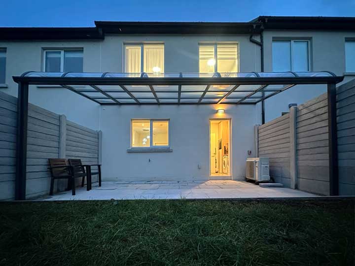 Aluminium canopy installed in Glencullen, Kilgobbin