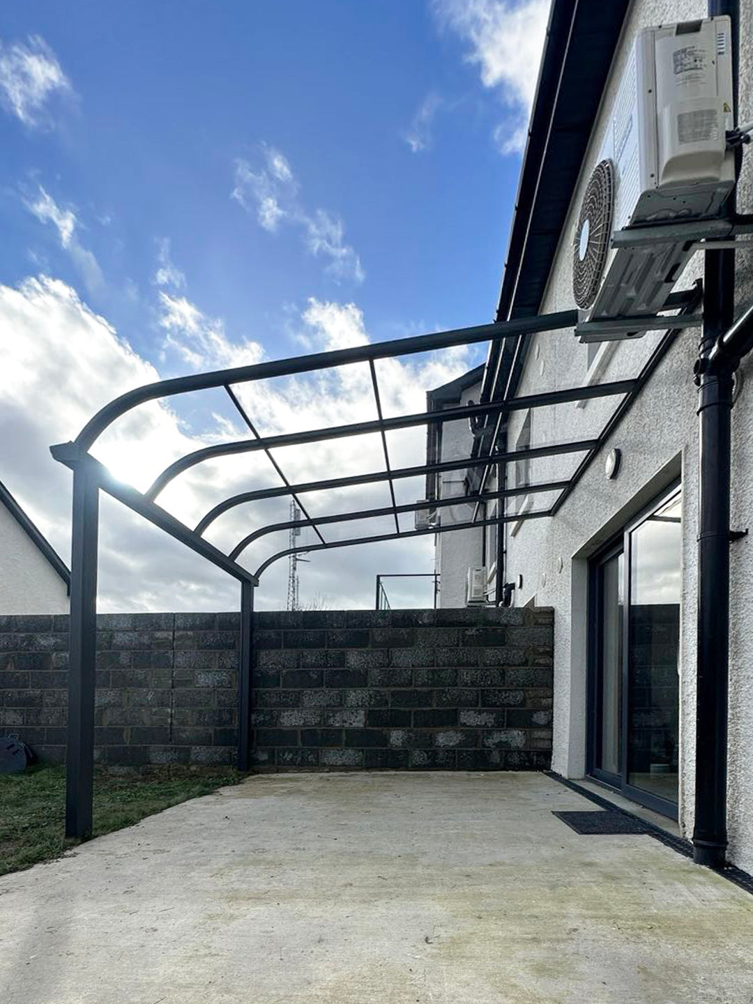 Aluminium canopy installed in Gorey Co Wexford